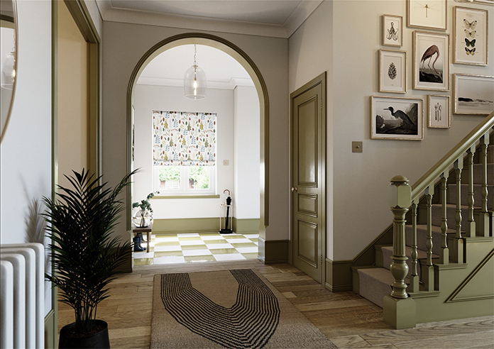 Amala, Teal - Roman Blind - Image 7